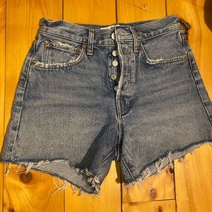 Agolde Parker Long Denim Shorts Size 23